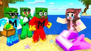 Zombie Is Happy With His Mermaid Wife - Minecraft Animation