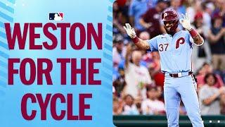 Weston Wilson hits for the cycle! The 10th in Phillies HISTORY! 