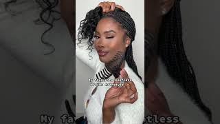 My favourite hairstyle for knotless braids! 