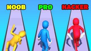 Slap and Run Gameplay - NOOB vs PRO vs HACKER (iOS/Android)