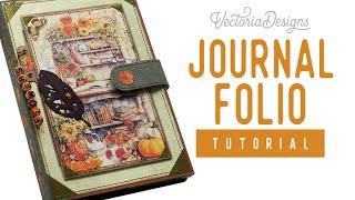 Journal Folio Tutorial | Magnet Snap Button Closure | Autumn Flowers Crafting Printables