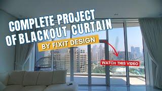 Our Completed Project of Blackout Curtains  in Living Room | Fixit Design