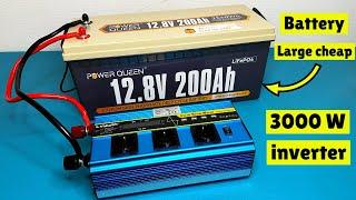 12v inverter 3000W test with maximum continuous discharging current 200ah battery