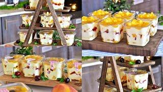 كاسات ترايفل المانجا تعالو شوفه كيف عملتهمMango trifle cups