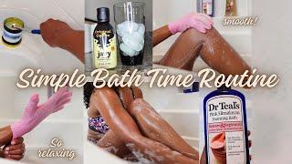 My Simple Bath Time Routine | Relaxing Self-care + Exfoliation