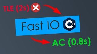 Fast IO in C++ for Competitive Programming! (and when to not use it)