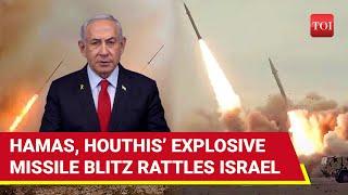 Israel Under Fire: Hamas, Houthis Launch Explosive Missile Assault; Tel Aviv Fumes | Watch