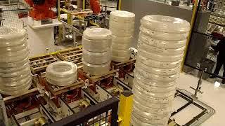 automatic coil Palletizing +pallet stacking machine | FHOPE