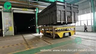 Factory Rail Guided Vehicle With Hydraulic Lift,Vertical And Horizontal Movement RGV Transfer Cart