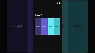 5 color palettes for your projects #web #uxui #figma #design #3d #logo #identityv #wow #tips #color