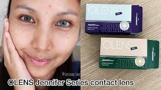 OLENS ️ Contact Lens Jennifer Series Gray&Olive Try On Comparison! | Malaysia-Filipino Blogger