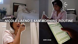 I TRIED NICOLE LAENO's 6AM MORNING ROUTINE | vlogmas day 16