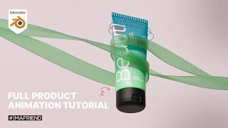 Easy Cosmetic Product Animation Tutorials in Blender. Blender 4.3 Step-By-Step Tutorial