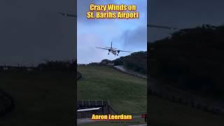 Crazy Winds on Landing at St. Barths Airport #shorts #aviation