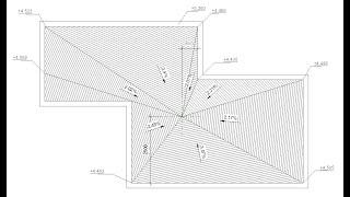 Создание уклонов кровли с линиями излома от углов в Revit