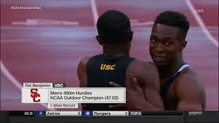 RAI BENJAMIN 47.02 ALL TIME 2ND!!! 400M Hurdles Final NCAA Outdoor Championships Eugene 2018