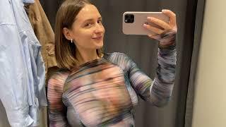 4K TRY ON HAUL WITH Klara Si   GET READY WITH ME   NO BRA CHALLENGE AT MALL