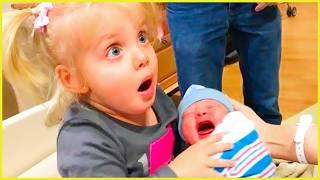 Cutest Baby Meets Newborn For The First Time || Peachy Vines