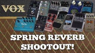 Spring Reverb Shootout! 13 PEDALS VS AMP (Strymon, MXR, Neunaber, Boss, Line 6, Behringer.)