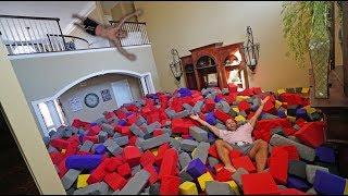 WORLD'S BIGGEST HOMEMADE FOAM PIT!! *INSANE FLIPS*