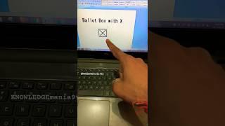 Ballot Box with Cross  shortcut #msword #shorts #mswordtricks #computer #viral