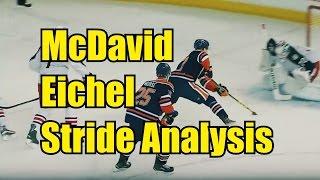 Connor McDavid and Jack Eichel stride analyzed by Robby Glantz