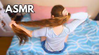 My Real Long Hair & Bun Dropping, Brushing, Combing, Shaking, Flipping! ASMR Hair Playing Triggers