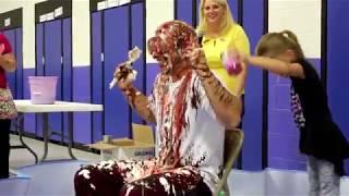 Teacher turned into a human sundae