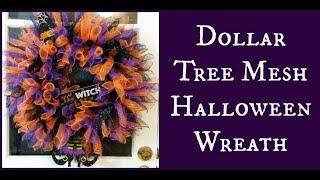 Dollar Tree Mesh Halloween Wreath