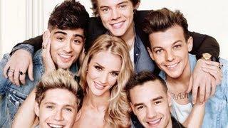 Rosie Huntington-Whiteley with One Direction Cover Makeup Look - using drugstore makeup