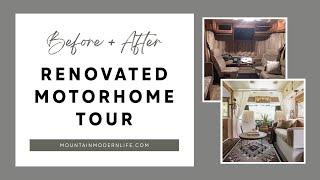 RV Before and After: Renovated Motorhome Tour | Rustic RV Interior