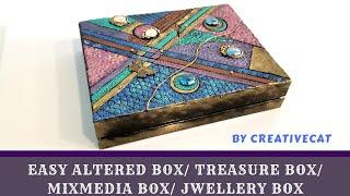 Altered Box | Treasure Box | Mixed Media Box | Jwellery Box