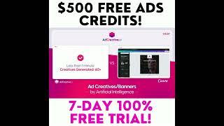 AdCreative.ai - AI Powered Ad Creatives - Get $500 FREE Google Ads Credits & 7-Day FREE Trial!