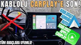 Arabanıza Kablosuz CarPlay Ekleyen Adaptör! | Kablosuz Apple CarPlay ve Android Auto Tek Adaptörde!