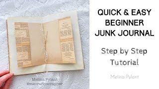 QUICK AND EASY BEGINNER JUNK JOURNAL | STEP BY STEP TUTORIAL | YOU CAN DO THIS!