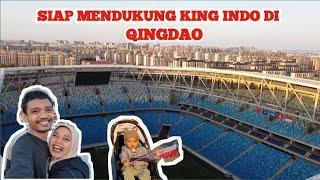 BENDERA INDONESIA SUDAH TERPASANG DI QINGDAO STADIUM! NGGAK SABAR NONTON TIMNAS INDO VS CHINA!!!!