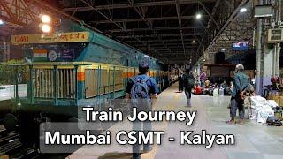 Train Journey in Night : Mumbai CSMT to Kalyan Junction in Gadag Express