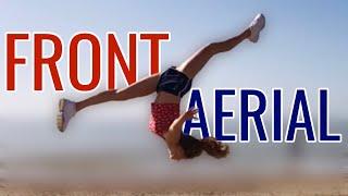 HOW TO FRONT AERIAL | Tutorial for a no-handed front walkover | PolinaTumbles