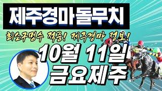 제주경마 돌무치 10/11(금) 제주경마 예상 및 추천마 소개!!