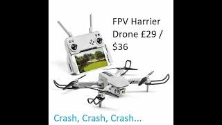 Harrier Micro Drone FPV with HD camera RC Quadcopter Unboxing. MenKind shop £29 $36. Flight & Crash