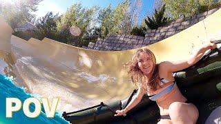 Avalanche Mountain Waterslide POV | Boulder Beach Waterpark | Silverwood Theme Park, Athol, ID