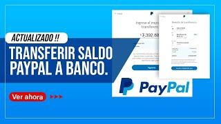 Transferir saldo paypal a banco (cuenta bancaria) 2022