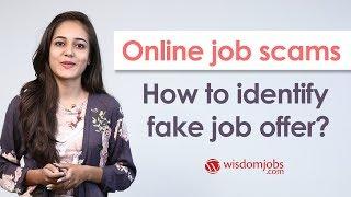 Online job scams: How to identify fake job offer?