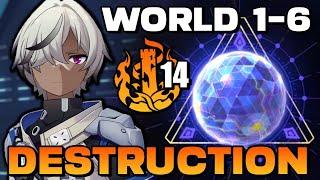 I Beat World 1-6 F2P With DESTRUCTION PATH | Honkai: Star Rail Simulated Universe