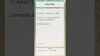 How to generate numbers between a specific range #javascript #beenumlearning #shorts