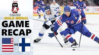 USA vs FINLAND Highlights 2025 World Juniors