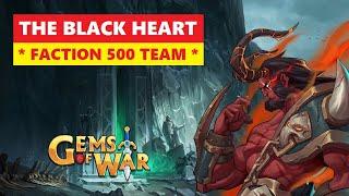 Gems of War THE BLACK HEART Faction 500 Delve Guide and Best Team! Simple pure strategy!