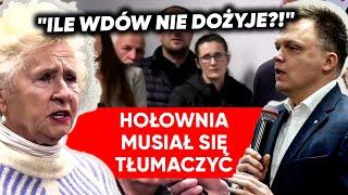 Nagle wyszła seniorka. Zadała Hołowni trudne pytanie. Marszałek musiał się tłumaczyć