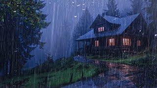 Gentle Night RAIN - Rain Sounds For Sleeping - Thunderstorm Sounds, RELAX, White noise, Study, ASMR