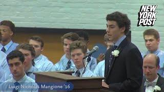 UnitedHealthcare CEO shooting suspect Luigi Mangione gives prep school valedictorian speech